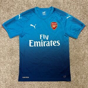 Puma Arsenal FC Jersey Mens Small Blue Ombre 2017-18 Away Kit Jersey 751512